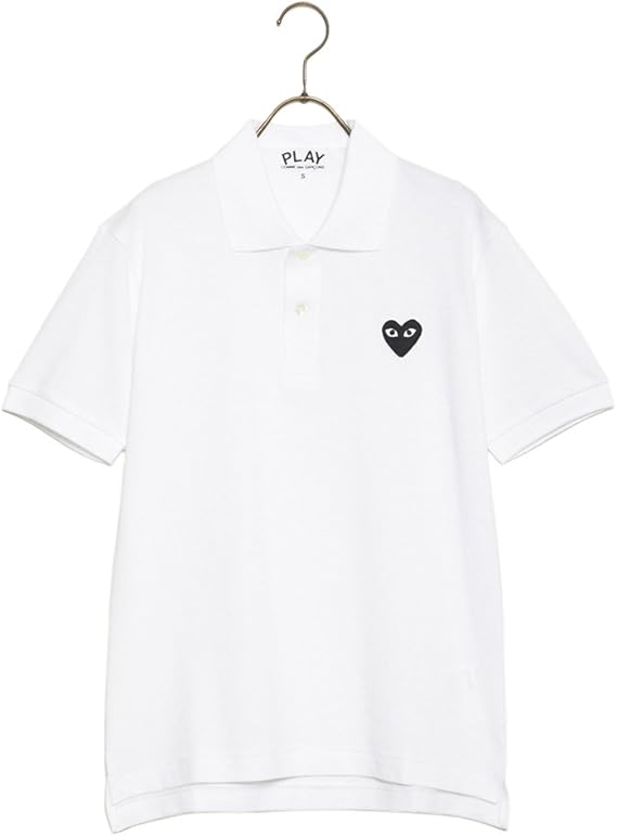 Amazon Co Jp コムデギャルソン Tシャツ Play Comme Des Garcons ハートポロシャツ メンズ プレイ Az T066 ホワイト ブラック M 並行輸入品 服 ファッション小物