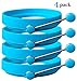 Silicone Egg Rings by Ozetti – Make Perfectly Round Fry Eggs or Pancakes - Professional Non-Stick BPA-Free Silicone- Includes FREE Spatula and Recipes - BLUE (4 - PACK)