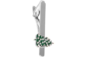 HANABASS Christmas Tree Tie Clip for Men Metal Snowflake Neck Tie Pin Business Suit Clip Holiday Accessories