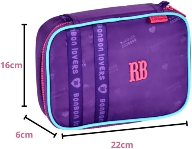 Kit Mochila de Costas Com Bolsinha Rebecca Bonbon Original Lancheira Térmica Estojo