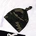 Cute 3pcs Newborn Baby Boys Letter Print Romper+Camouflage Pants+Hat Outfits Set