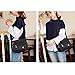 Waterproof Nylon Shoulder Crossbody Bags - Adjustable Shoulder Strap Handbag Multiple Zippered Elastic Pockets with Organizer fors Wallet, Passport, Boarding Pass, Water Resistant ( Black, Large)