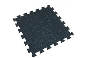 Interlocking Rubber Tile 24" x 24" x 7mm - Blue Speckle