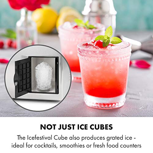 Klarstein Icefestival Cube Eiswürfelbereiter, 400 W, 12-20 kg/24h Eiswürfel, Eisfachkapazität: 1,9 kg, Wasseranschluss… – Bild 5