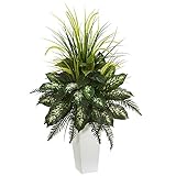Nearly Natural Artificial White Mixed River Fern