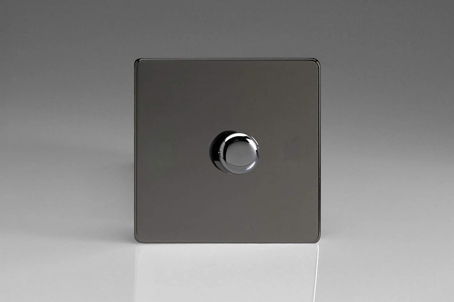 Varilight 1-Gang 2-Way V-Pro Push On/Off Rotary LED Dimmer 1 x 0-120W Iridium, 86x86x48mm