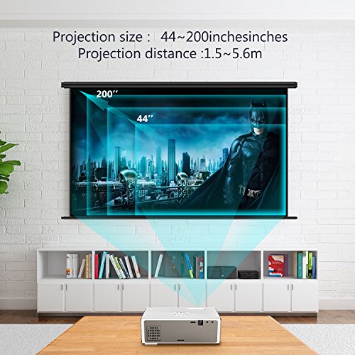 Projector,Myriann Portable Mini Multimedia Home Video LCD Projector Support 1080P for Home Theatre Support HD HDMI VGA AV USB Laptop iPhone/iPad Smartphone TV Stick Xbox,2018 Newest Upgraded