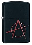 Zippo Anarchy Pocket Lighter, Black Matte