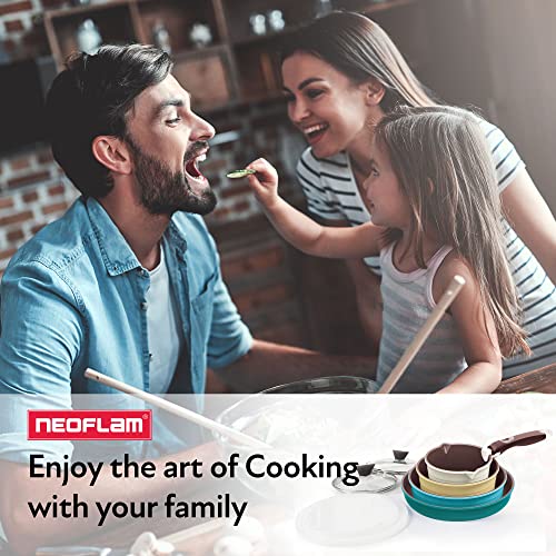 Neoflam Midas 9pc Nonstick Ceramic Cookware Set, PFOA Free Kitchenware