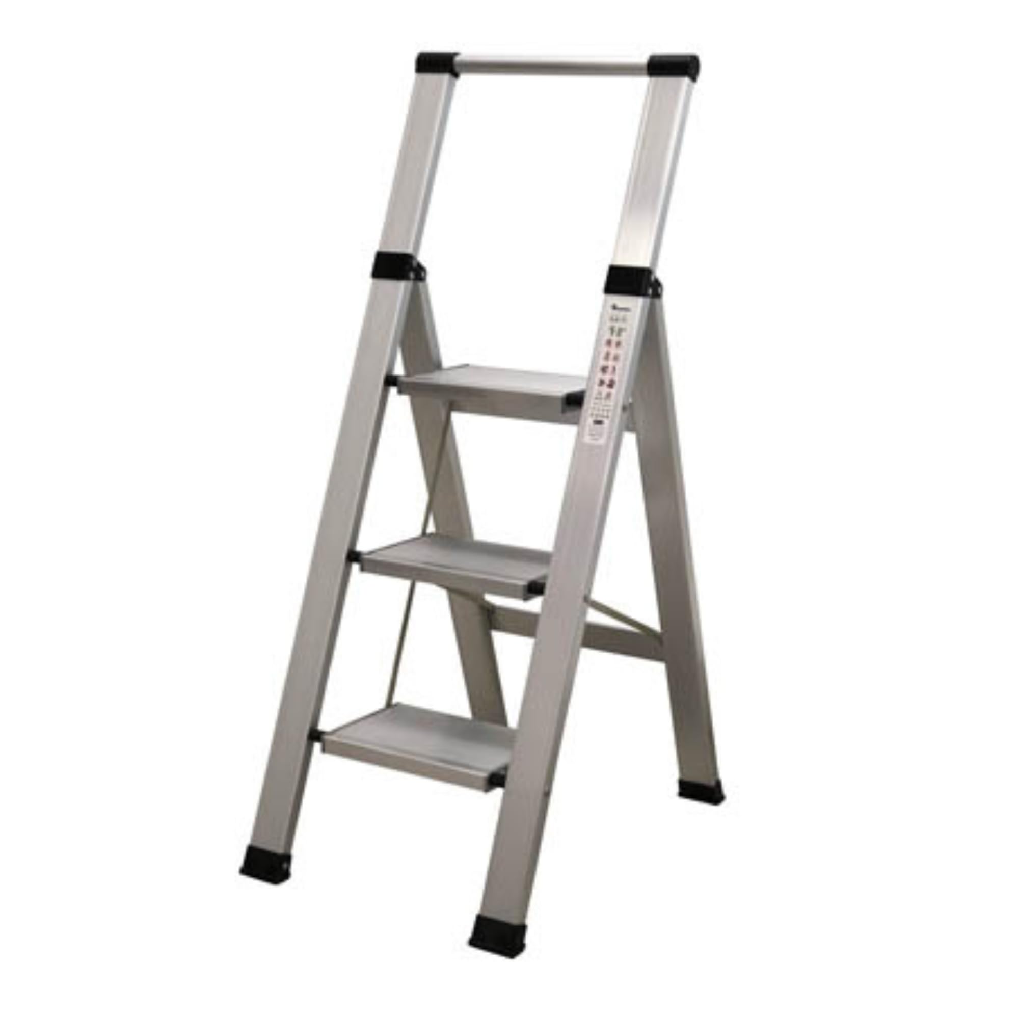 Homelux 710026 Flat Domestic Ladder, Aluminium, 3 Steps