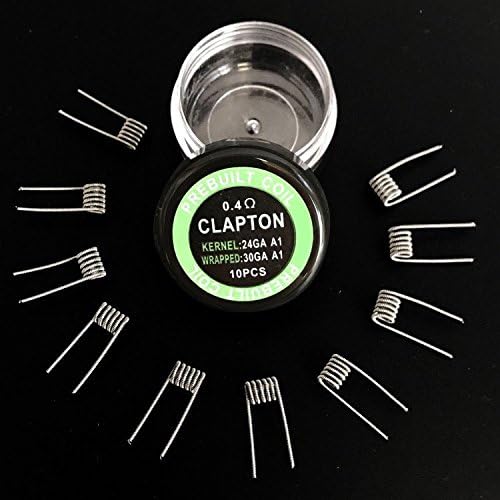 DIAOSnx 10 Pcs Prebuilt Coils S-shape Alien Wire for Electronic (Quad 0.4Ω)