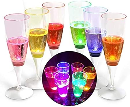 NLI Caja de Copas de Cava LED 6 Colores: Amazon.es: Hogar