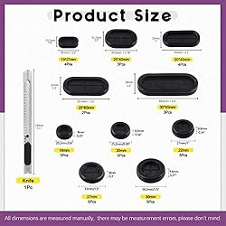 Swpeet 42Pcs 2 Types 10 Sizes Double Sided Round