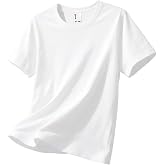 PATPAT Girls Cotton T Shirt, Crewneck Short Sleeve Tops Tees, 5-16 Years | Summer Casual Clothes, Basic Layering, Solid, Regular Fit, Soft &amp; Versatile, Stretchy and Durable, Breathable, No Pilling