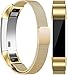 Fitbit Alta Band,Vancle Alta HR Milanese Loop Stainless Steel Metal Replacement Accessories Wristband Strap with Magnet Lock for Fitbit Alta HR 2017 / Fitbit Alta 2016 (No Tracker) (Gold)
