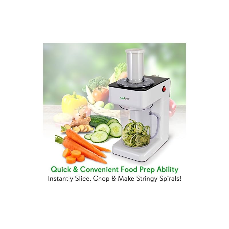 NutriChef Electric Food Spiralizer Slicer Chopper 3in1 Vegetable