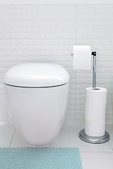 Pristine Free Standing Toilet Roll Holder Stand – Chrome Finish, 5 Rolls Storage view 4