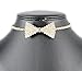 Janefashions BOW TIE CLEAR AUSTRIAN RHINESTONE CRYSTAL NECKLACE CHOKER PROM B1626 GOLD TONE