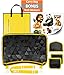 OKIKI Kids Travel Tray for Car Seat Including Carry Bag & 6 Stickers Bundle (Black)