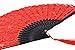 Amajiji Chinese/Japanese Vintage Retro Style Bamboo Wood Silk Folding Hand Fan for women HBSY (23cm) (003)