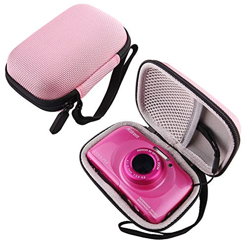 WERJIA Hard EVA Travel Case for Nikon COOLPIX A10/W100 Digital Camera (Small, Pink)