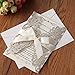 Hosmsua 20x Laser Cut Lace Flora Wedding Invitation Cards with Ribbon Bow and Envelopes for Bridal Shower Engagement Birthday Graduation Party 20pcs (Sliver Glitter)