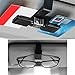 Fullsexy Car Glasses Holder for Car Sun Visor, 360° Rotational Double Sunglasses Mount Eyeglasses Clip with Ticket Card Clip (Black)