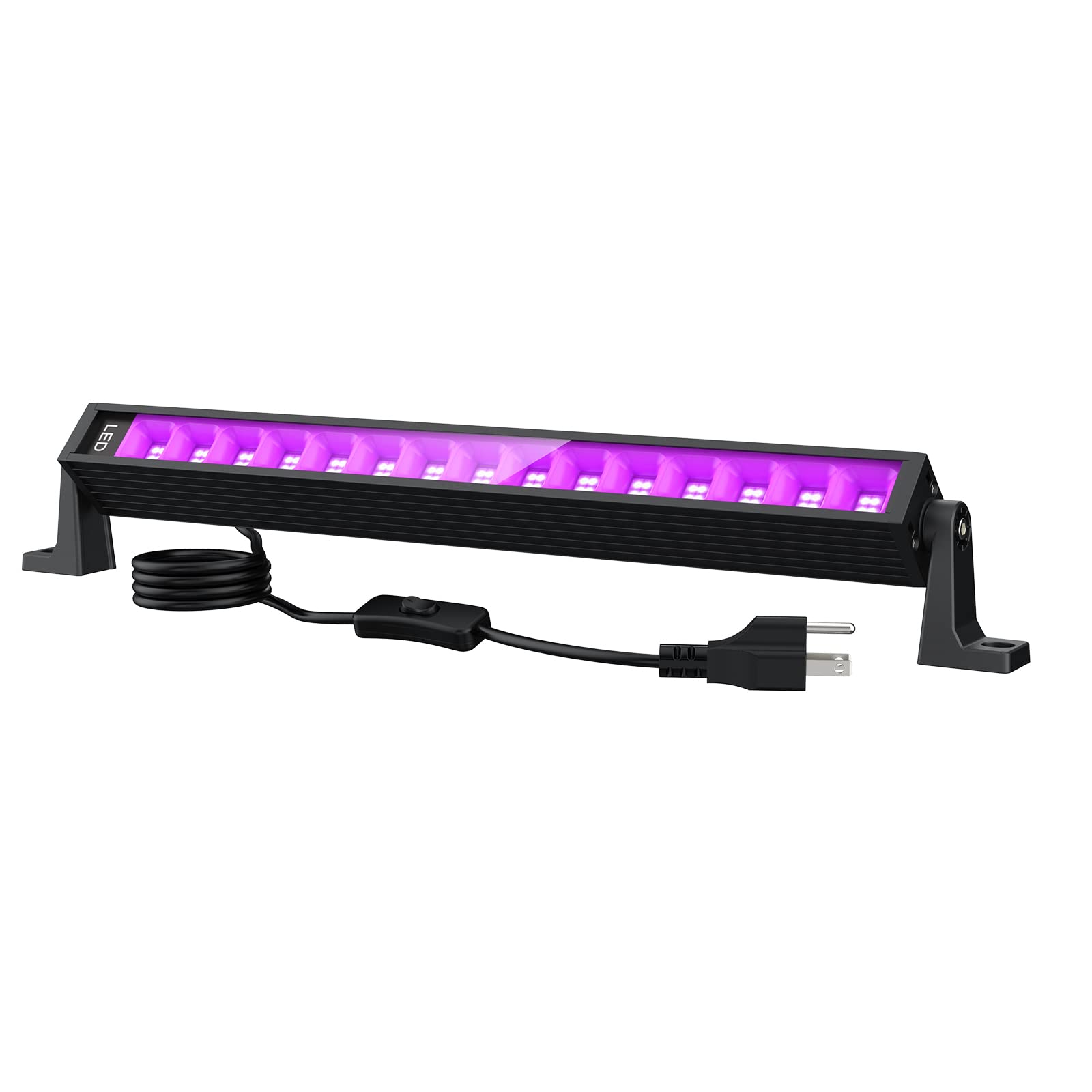 Photo 1 of Lamvip 38W LED Black Light Bar, Blacklight Bars with Plug and Switch Light Up 22x22ft Area for Glow Party Halloween Parties Bedroom Decorations Stage Lighting 1 Pack