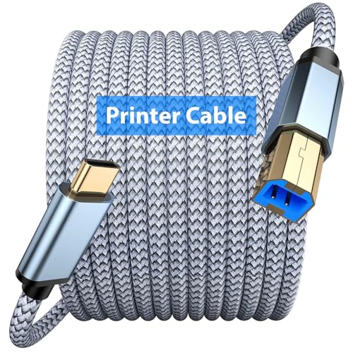 USB-C to USB-B Printer Cable 10ft