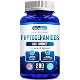 We Like Vitamins Phytoceramides 700mg - 200 Capsules All Natural Wheat Free and Plant Based - Phytoceramide Supplement - 700 