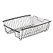 InterDesign Axis Kitchen Dish Drainer Rack for Drying Glasses, Silverware, Bowls, Plates - Bronze/Clear