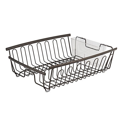 image for InterDesign Axis Kitchen Dish Drainer Rack for Drying Glasses, Silverw