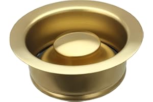 Akicon Kitchen Sink Brass Gold Finish Garbage Disposal Flange Stopper, One Size Disposal Rim, Fit 3-1/2 Inch Standard Sink Drain Hole
