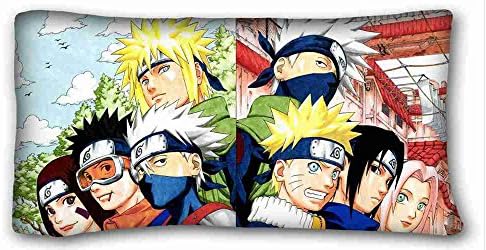 Soft Pillow Case Cover ( Anime Naruto ) Zippered Body Pillow Case Cover Size 20"X36" suitable for Full-bed PC-Purple-29072