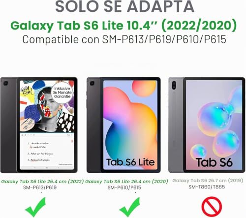 Gerutek [2 Pieces Screen Protector for Samsung Galaxy Tab S6 Lite 10.4 Inch 2024/2022/2020, SM-P620/P625/P613/P619/P610/P615, 9H, Anti-Scratch, Ultra Transparent Tempered Glass for Tab S6 Lite 2024