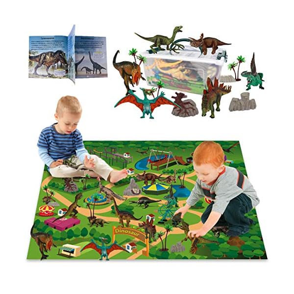 LOYO-Dinosaur-Toy-Figure-with-Playmat-24-Pcs-Kids-Realistic-Dinosaur-Playset-Educational-Learning-Toy-for-Toddlers-Boys LOYO Dinosaur Toy Figure with Playmat - 24 Pcs Kids Realistic Dinosaur Playset Educational Learning Toy for Toddlers…