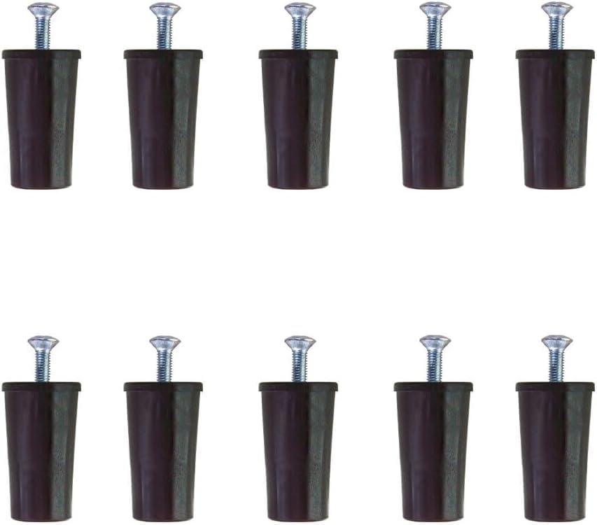 Stop Caps for Roller Shutter 40 mm - Bumper for Roller Shutter Made in Italy - Stops for Roller Blinds and Roller Blinds - Anti-Theft Shutters - Including Screw (Brown, 10 Pieces)