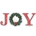 Collections Etc Outdoor Christmas Decorations, Holiday Joy with Wreath, Lighted Garden Stake