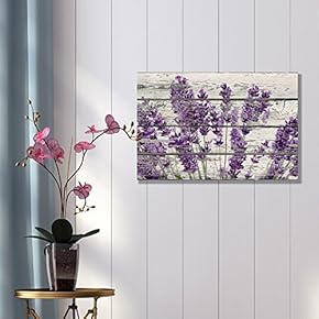 Canvas Wall Art - Romantic Purple Lavender - Poster Giclee Wall Decorations for Living Room High Definition Printed - 12x18 inches