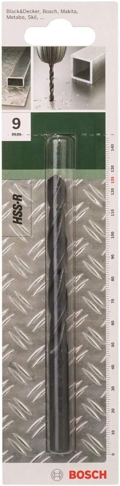 Bosch 2609255019 Metal Drill Bits HSS-R with Diameter 9.0mm, Multicoloured, 9.0 mm