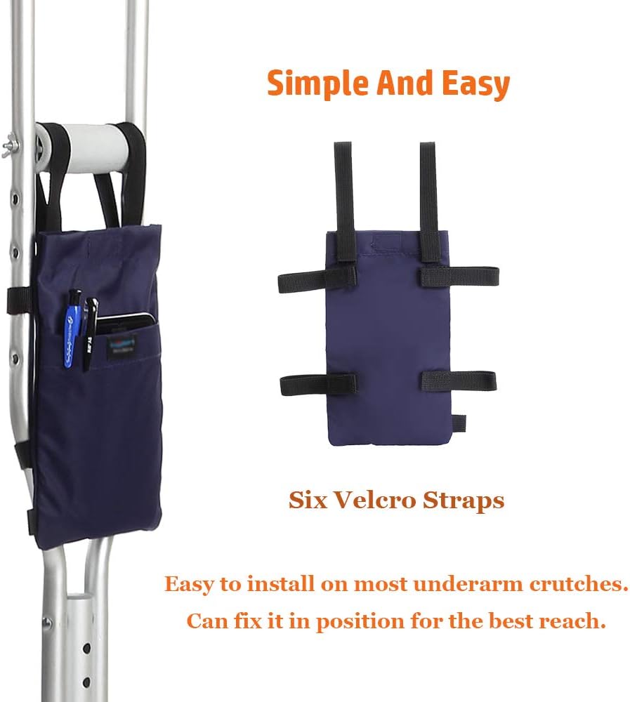 Crutches Bag Pouch Adults Handle Pads Youth Crutch Storage Pocket