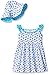 Gerber Little Girls' Toddler Two-Piece Sundress and Hat Set, Flowers, 5T
