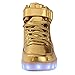 TUTUYU Boys and Grils 11 Colors LED Light Up Shoes High Top Fashion Flashing Sneakers (US6(Big Kid)=EUR39, Gold)