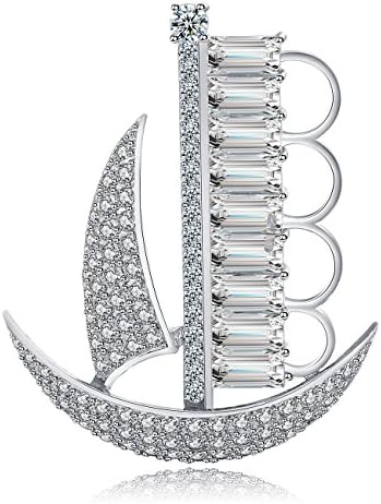 YIY Beauteous Women Brooch Pins with 3A Cubic Zirconia CZ Jewelry, Brooches for Hat, Robe, Dress, Bouquet, Collar, Wedding, Lady, Girls.