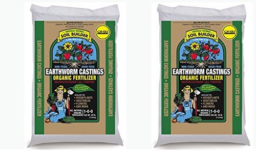 Unco Industries Wiggle Worm Organic Earthworm Castings Fertilizer, hhyPrN 2 Pack (30 Pounds)