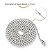 Bronze Pull Chain Set, Sunix 11.8” Ceiling Fan Pull Chain Included 35.4” Diameter 3.2 mm Beaded Extensions with 4 Connectors, Silver, One Pair