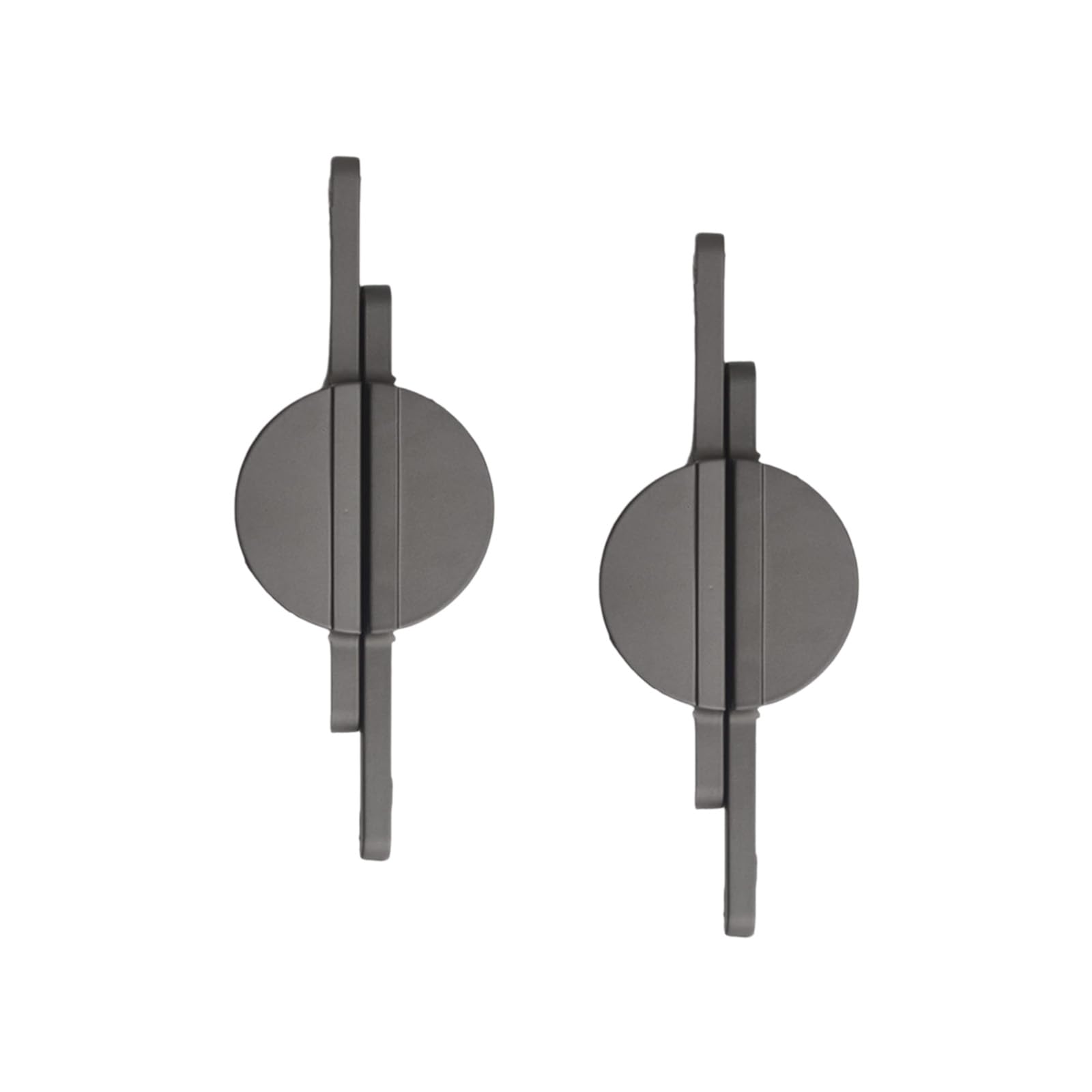 INCREWAY Brushed Grey Drawer Pulls 2 Set Half Moon Drawer Pulls, 2.5 inch(64mm) Hole to Hole Semi Circle Cabinet Pull Handles for Kitchen Cabinet Cupboard Dresser