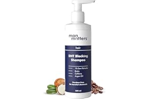 Man Matters DHT Blocking Anti Hair Fall Shampoo 200ml | Paraben & Sulphate Free | With 1% Saw Palmetto, Biotin, Caffeine & Ar