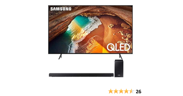 Amazon Com Samsung Qn49q60ra 49 Q60 Qled Smart 4k Uhd Tv 2019 Model With 510w 7 1 4 Channel Soundbar System With Wireless Subwoofer Hwq60r Electronics