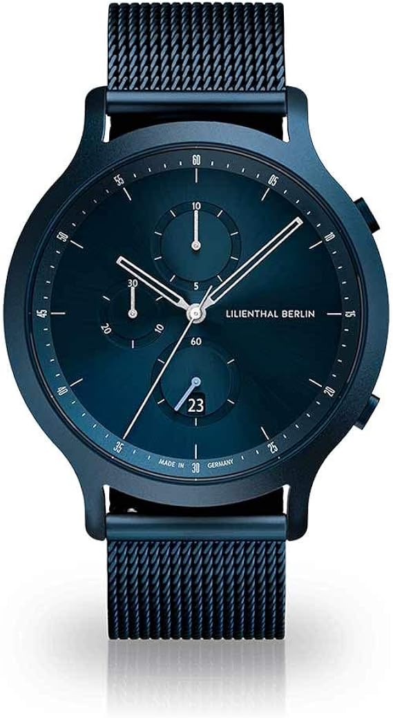 Lilienthal Berlin Chronograph Blue Mesh Amazon.co.uk Watches